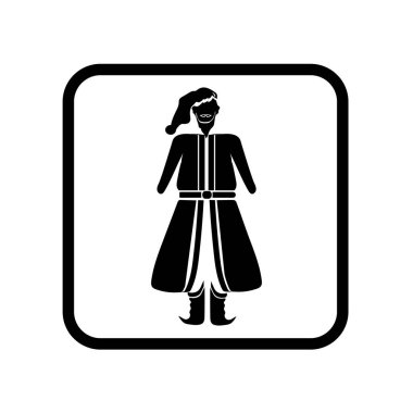 Beyaz arka plan üzerinde Santa clau izole Noel Baba simge vektör