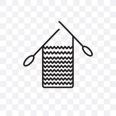 Vektör simgesi üzerinde şeffaf arka plan izole örgü, Knittin