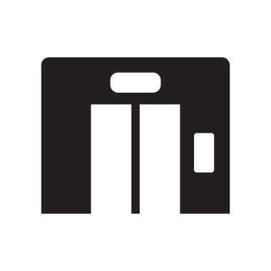 Beyaz arka plan üzerinde Asansör işareti izole Asansör simge vektör