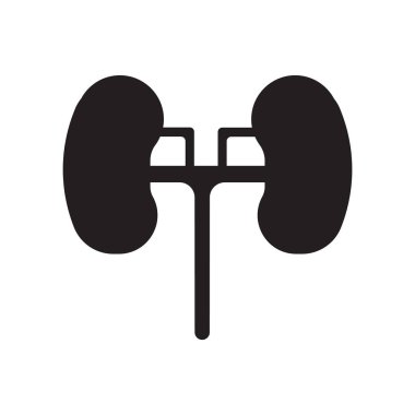 Böbrek böbrekler simge vektör, beyaz arka plan üzerinde izole işareti ,