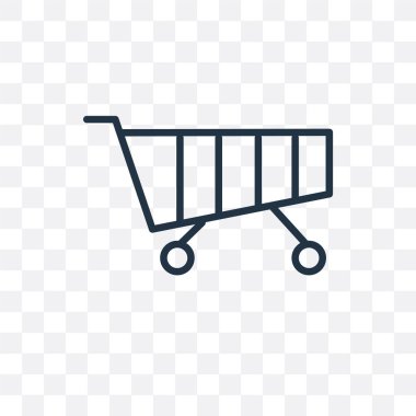 Saydam arka plan üzerinde sepeti logosu d izole vektör simge sepeti