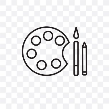 Saydam arka plan üzerinde ağrı izole boya fırça vektör simgesi