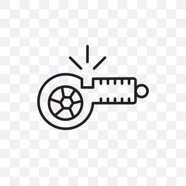 Saydam arka plan üzerinde düdük izole düdük vektör simgesi 