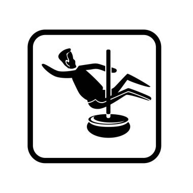 Beyaz arka plan üzerinde Aerialist sı izole aerialist simge vektör