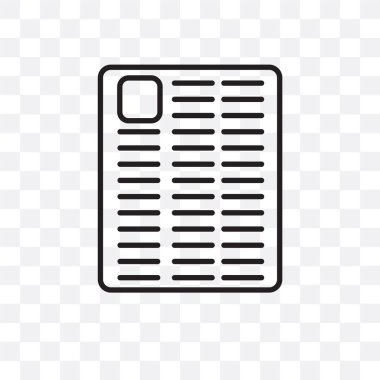 Saydam arka plan üzerinde gazete izole gazete vektör simgesi 