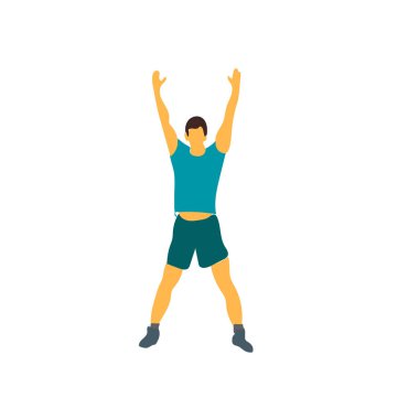 Beyaz arka plan üzerinde egzersiz işareti izole egzersiz simge vektör