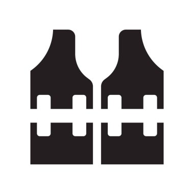 Beyaz arka plan üzerinde yeleği izole yeleği simge vektör 