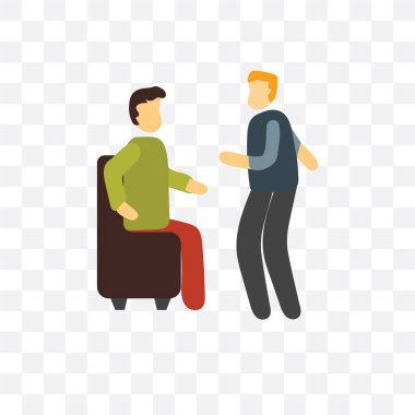 Saydam arka plan üzerinde Con izole görüşme vektör simgesi