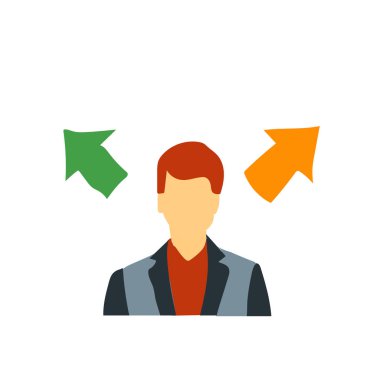 Beyaz arka plan üzerinde Businessma izole iş adamı simge vektör