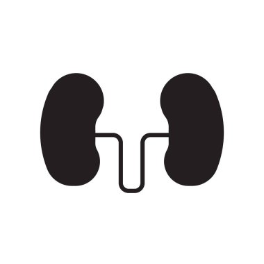 Böbrek böbrekler simge vektör, beyaz arka plan üzerinde izole işareti ,