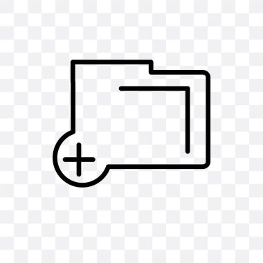 Saydam arka plan üzerinde izole klasör düğmesini vektör simgesi ekleme