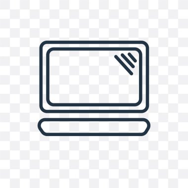 Saydam arka plan üzerinde Laptop lo izole dizüstü vektör simgesi