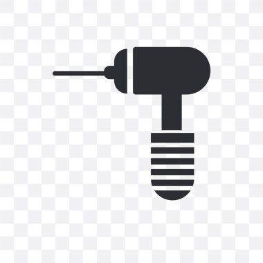 Saydam arka plan üzerinde izole tıbbi matkap vektör simge bana