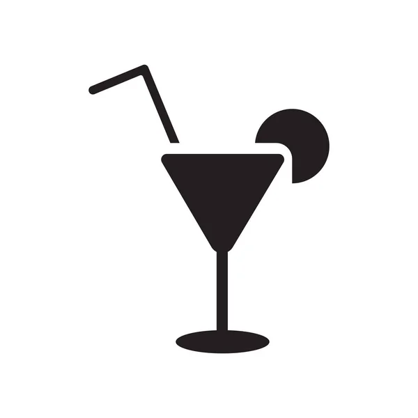 Cocktail icona vettoriale isolato su sfondo bianco, segno Cocktail — Vettoriale Stock