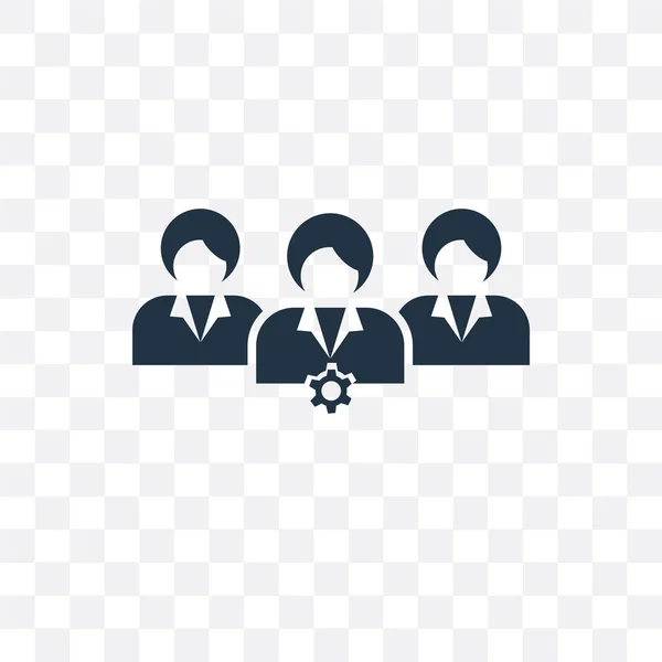Ícone de vetor de grupo isolado em fundo transparente, logotipo do grupo — Vetor de Stock