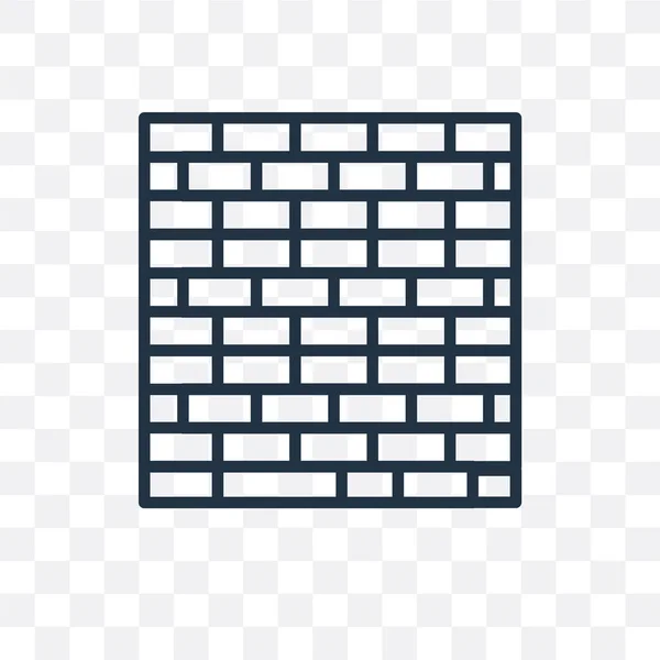 Ícone de vetor Brickwall isolado em fundo transparente, Brickw —  Vetores de Stock