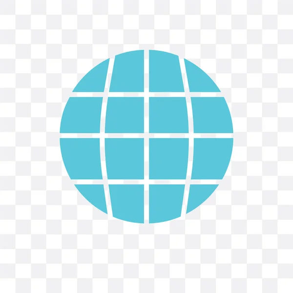 Planet Erde Vektorsymbol isoliert auf transparentem Hintergrund, pla — Stockvektor
