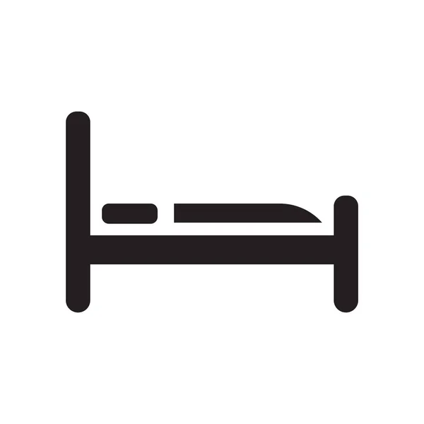 Vector icono de cama aislado sobre fondo blanco, signo de cama, vacatio — Vector de stock