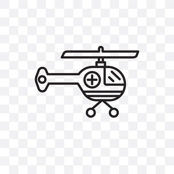 Helikopter vector icon elszigetelt átlátszó háttér, Heli — Stock Vector