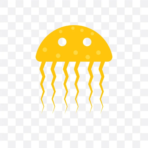 Медуза вектор значок изолирован на прозрачном фоне, медуза — стоковый вектор