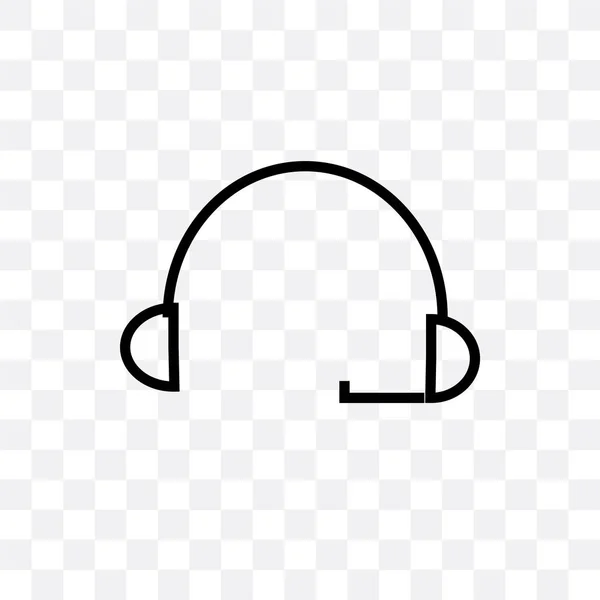 Fülhallgató vektor ikon elszigetelt átlátszó háttér, fejhallgató — Stock Vector