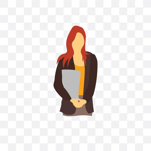 Mujer icono vectorial aislado sobre fondo transparente, logotipo de la mujer — Vector de stock