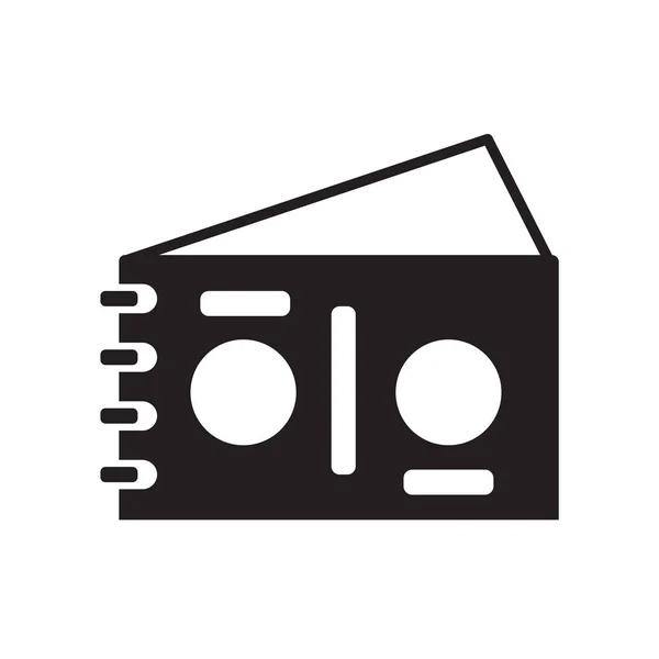 Postal icono vector aislado sobre fondo blanco, Postal signo — Vector de stock