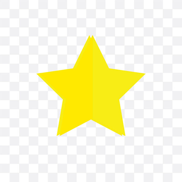Star vector icon isolated on transparent background, Star logo d
