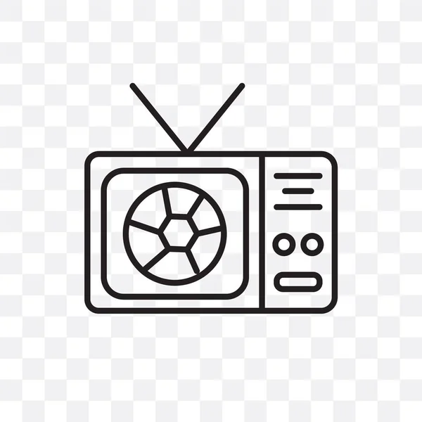 Televíziós vector icon átlátszó háttér, Telev elszigetelt — Stock Vector