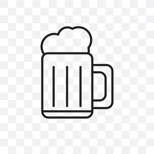 Beer vector icon isolated on transparent background, Beer logo d — Stock Vector
