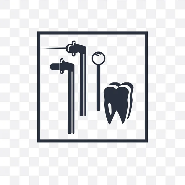 Dentysta narzędzia wektor ikona na białym tle na przezroczystym tle, Den — Wektor stockowy
