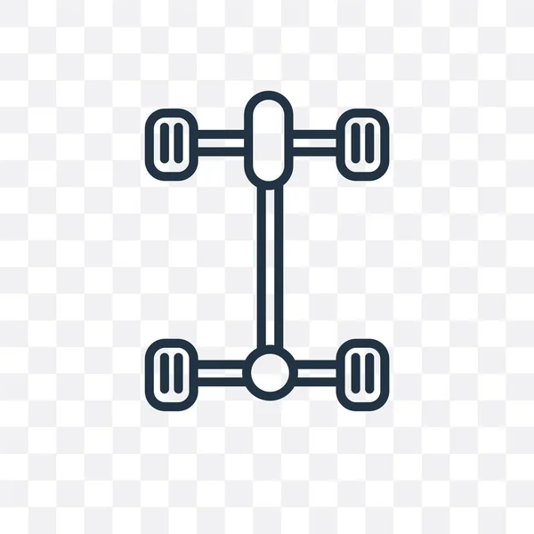 Ícone do vetor do chassi isolado no fundo transparente, chassi —  Vetores de Stock