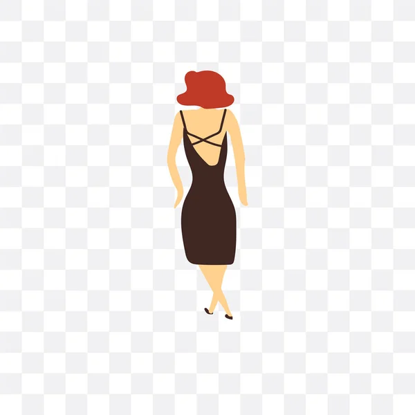 Belle icône vectorielle femme gingembre isolé sur fond transparent — Image vectorielle