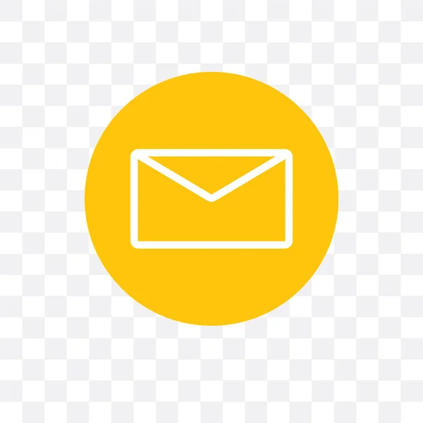 Icona vettoriale posta isolata su sfondo trasparente, logo Mail d — Vettoriale Stock