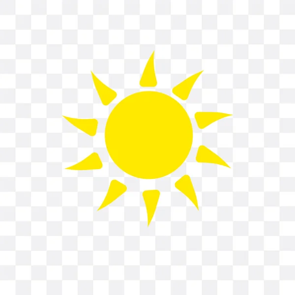 Icono del vector solar aislado sobre fondo transparente, Sun logo des — Vector de stock
