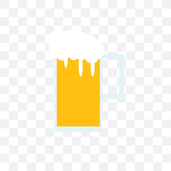 Bier-Vektor-Symbol isoliert auf transparentem Hintergrund, Bier-Logo — Stockvektor