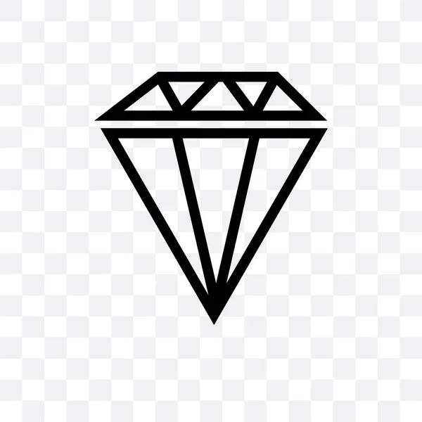 Großes Diamant-Vektorsymbol isoliert auf transparentem Hintergrund, groß — Stockvektor