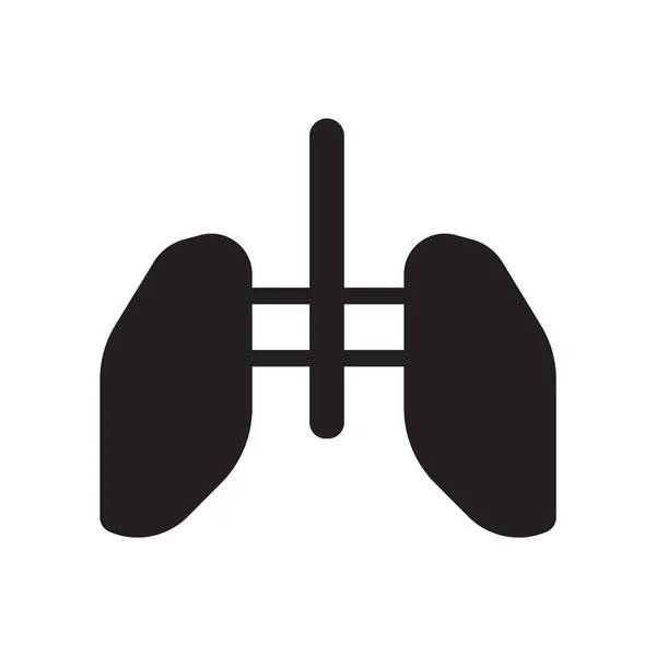 Vettore icona polmonare isolato su sfondo bianco, segno polmonare, med — Vettoriale Stock