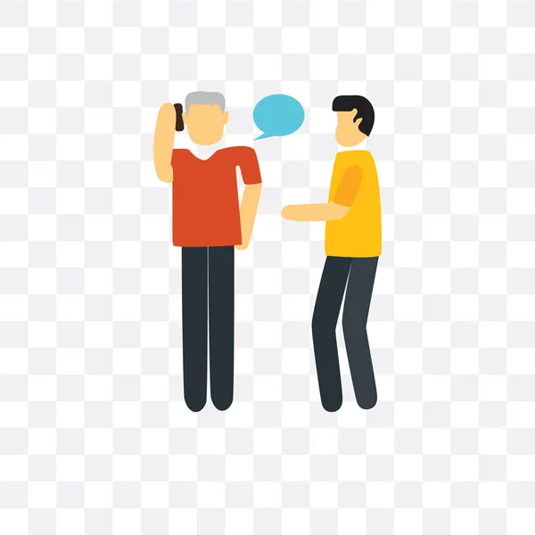 Conversation vector icon isolated on transparent background, Con — Stock Vector