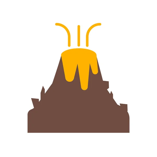 Vulkan-Symbol-Vektor isoliert auf weißem Hintergrund, Vulkan-Zeichen , — Stockvektor