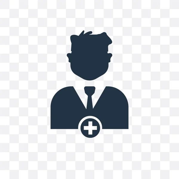 Hombre de negocios icono vectorial aislado sobre fondo transparente, Busi — Vector de stock