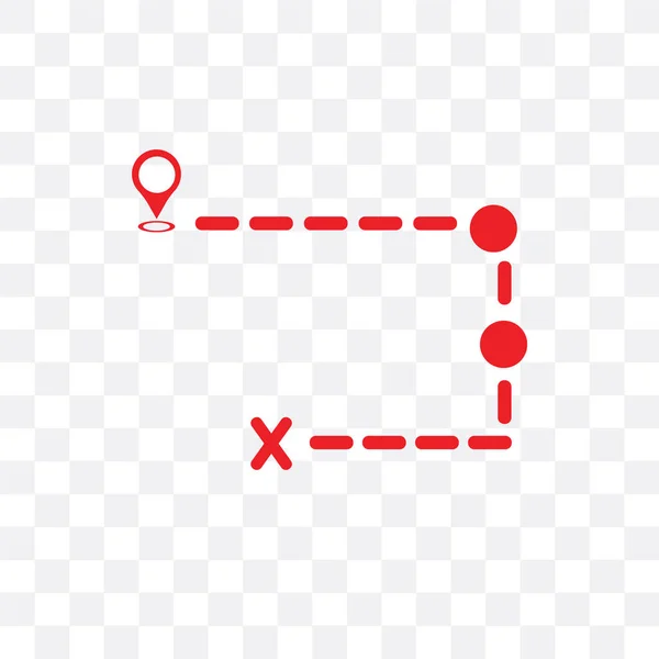 Routenvektorsymbol isoliert auf transparentem Hintergrund, Routenlogo — Stockvektor