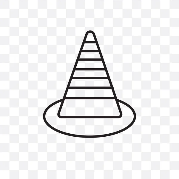 Ícone do vetor do cone isolado no fundo transparente, logotipo do cone d —  Vetores de Stock