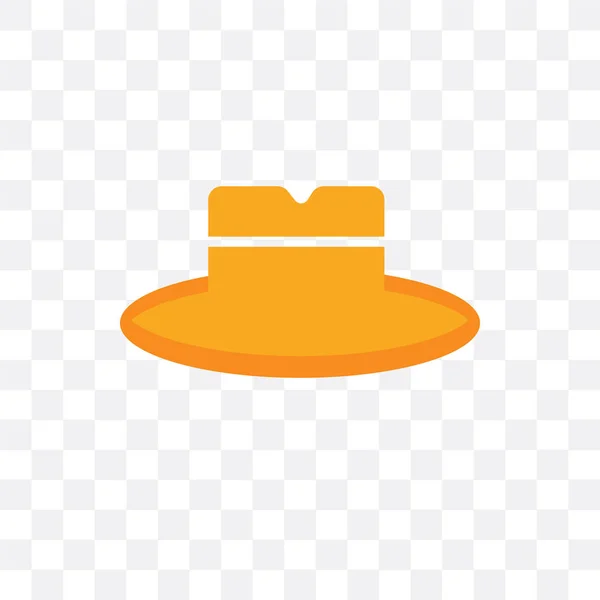 Şeffaf arka plan, şapkası logo des izole şapka vektör simgesi — Stok Vektör