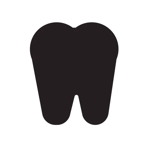 Zahnsymbolvektor isoliert auf weißem Hintergrund, Zahnzeichen, med — Stockvektor