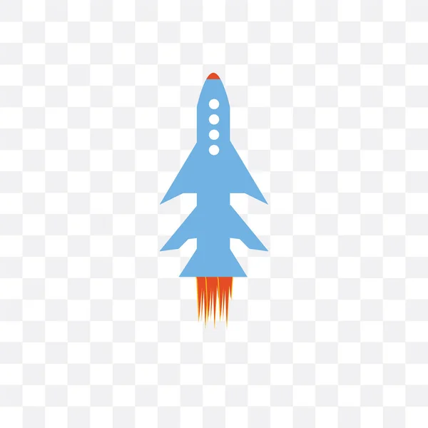 Rocket ship vector icon isolato su sfondo trasparente, Roccia — Vettoriale Stock