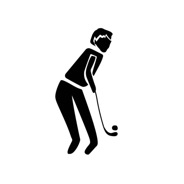 Champion de golf icône vecteur isolé sur fond blanc, Golf Cha — Image vectorielle