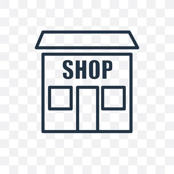 Shop vector pictogram geïsoleerd op transparante achtergrond, Shop logo d — Stockvector
