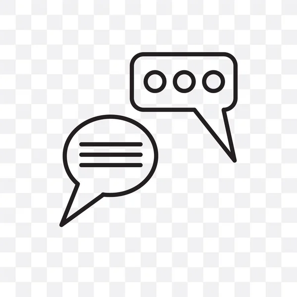 Chat vector icon isolated on transparent background, Chat logo d — Stock Vector