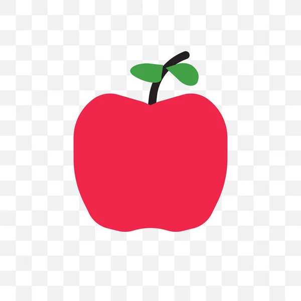 Appels vector pictogram geïsoleerd op transparante achtergrond, appels lo — Stockvector